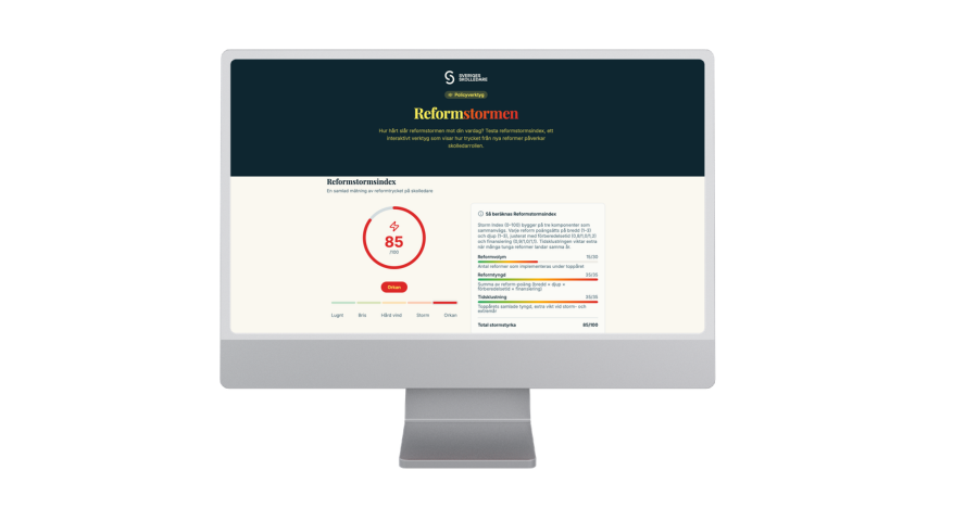 Testa reformstormindex och m&auml;t styrkan p&aring; reformstormen.